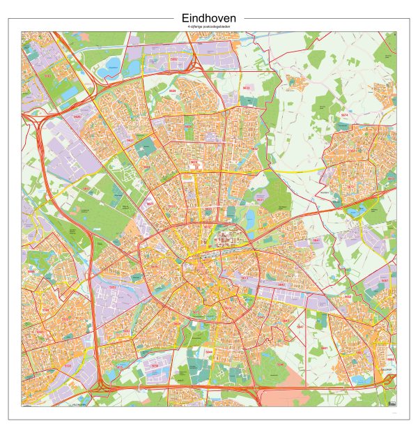 Digitaal - Bestel deze kaart digitaal als JPEG of EPS bestand