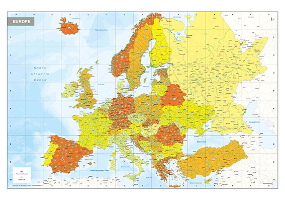 postcodekaart europa