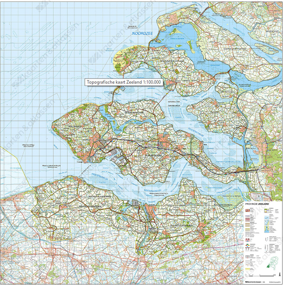 topografische kaart zeeland