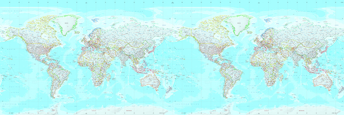 doorlopende wereldkaart