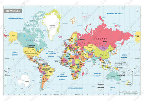 vernieuwde wereld kaart