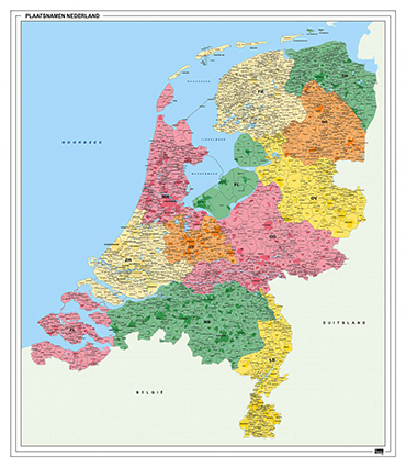 plaatsnamen nederlandkaart