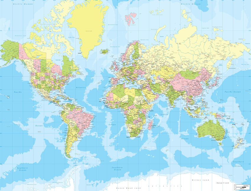 wereld kaart op maat
