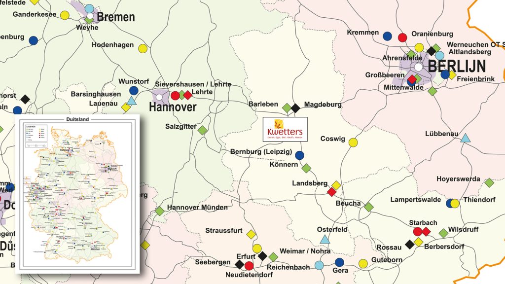 kwetters kaart